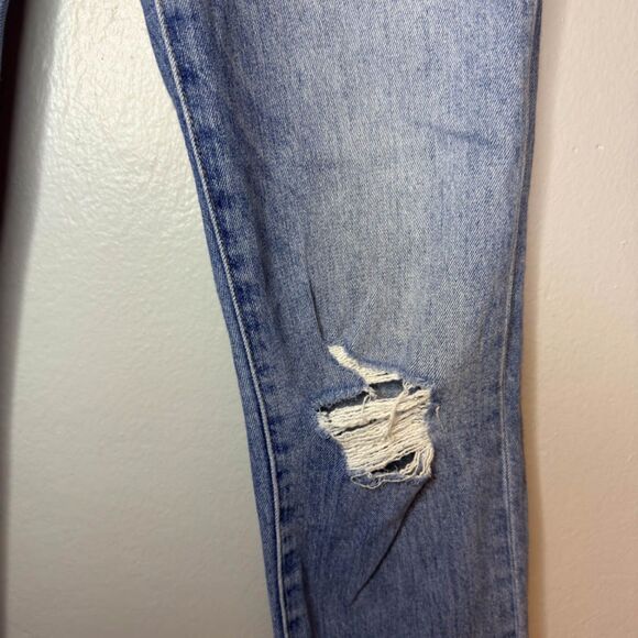 Madewell The Perfect Vintage Distressed Straight Light Wash Denim Jeans Size 25 - Picture 5 of 15